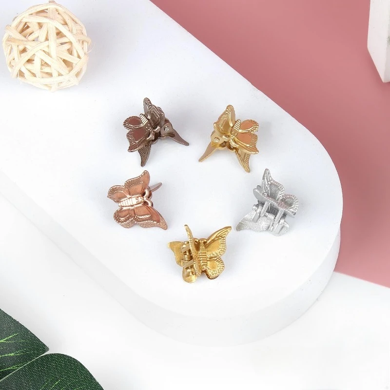 Glitzernde Mini-Schmetterlings-Haarklammern, glitzerndes, farbenfrohes Haar-Accessoire für Mädchen und Frauen, Y2KSet mit 30 Stück (Glitzer) – Detail 6