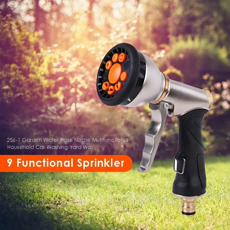 New High-Pressure Water Spray Gun Car Washer Hose Spray Bottle Garden Watering Sprinkler Sprinkler Cleaning Water Gun     JJ2598