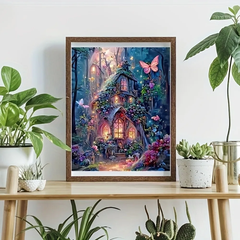 1000/500/300/120 Teile Holzpuzzle für Erwachsene, magisches Märchenhaus, Landschaftspuzzle, Spiel, Familienspaß, Bodenspielzeug, Kindergeschenk
