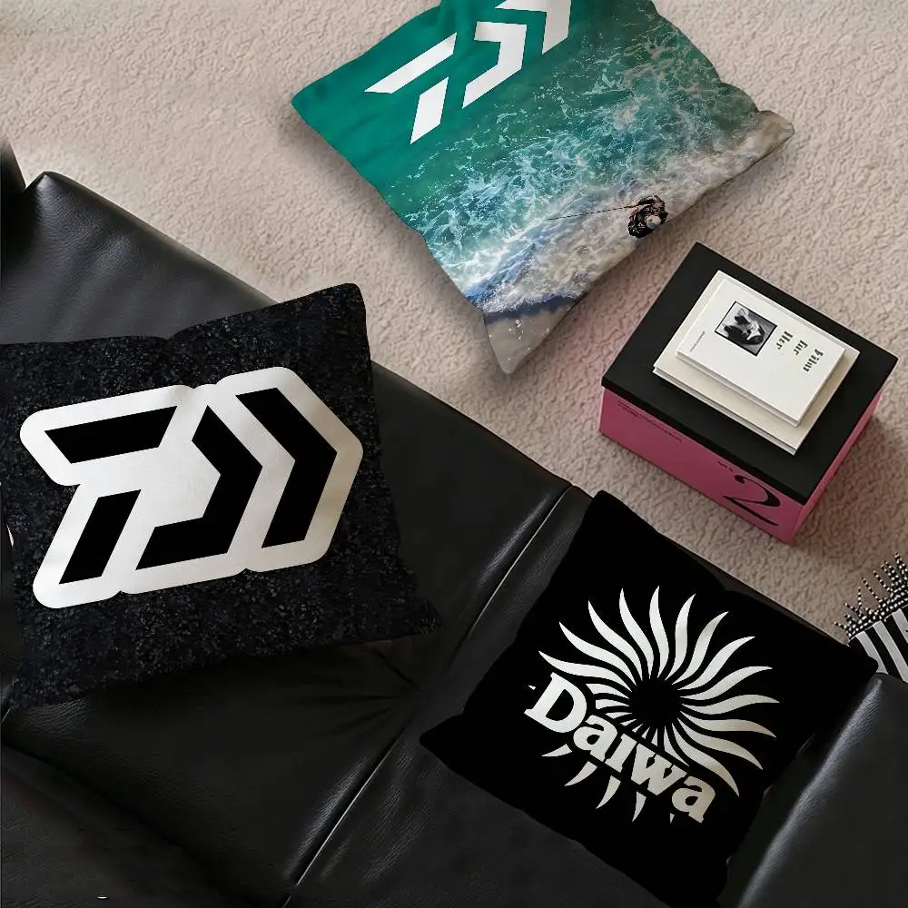 D-DaiwaS Fishing Logo Maple Design Cushion Cover Happy Autumn Harvest decor Holiday Decorati Pillow Cover