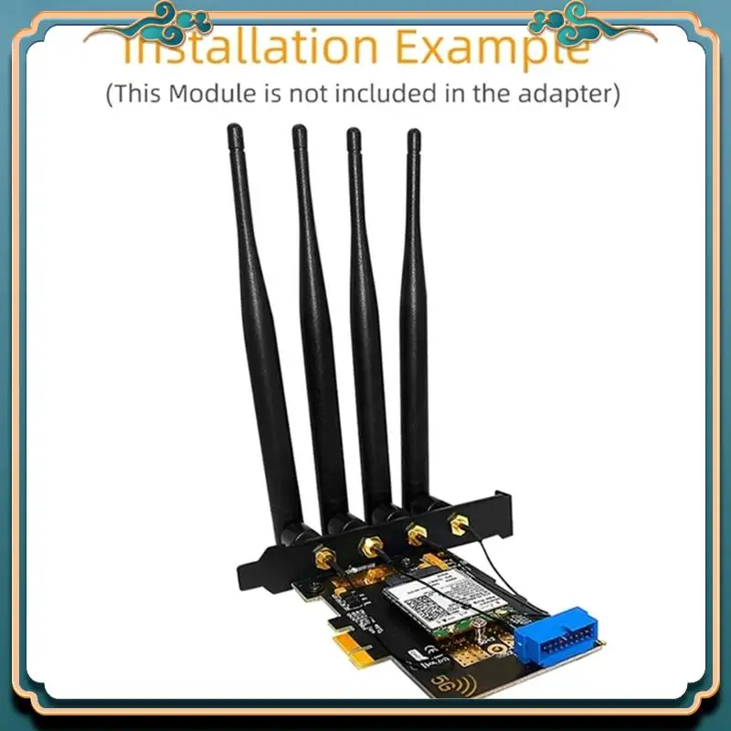 ABJG-M.2 Scheda adattatore scheda USB 3.0 e Pcie 5G Dual Bus 5G-WWAN chiave B, scheda adattatore desktop con 4 antenne Slot SIM Installazione semplice