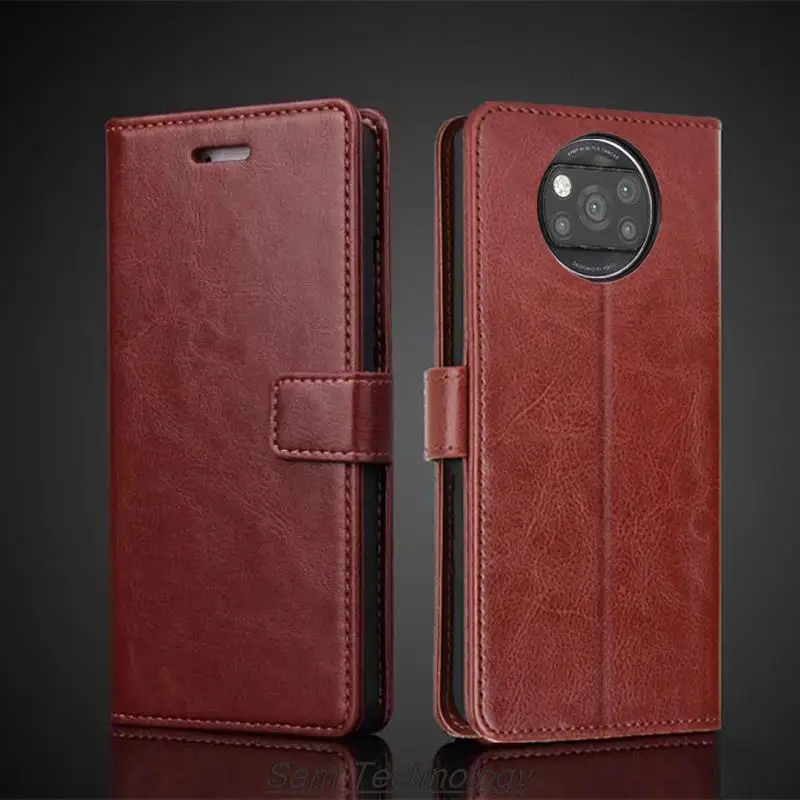 

Card Holder Cover Case for Xiaomi POCO X3 Pro / X3 NFC / X3 Pu Leather Flip Cover Retro Wallet Phone Case Business Fundas Coque