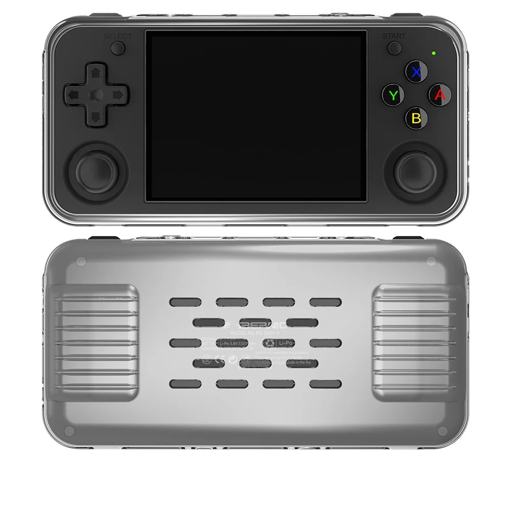 Прозрачный чехол для игровой консоли ANBERNIC RG35XX H, защитный чехол из ТПУ с охлаждающим дизайном, гибкий противоударный корпус