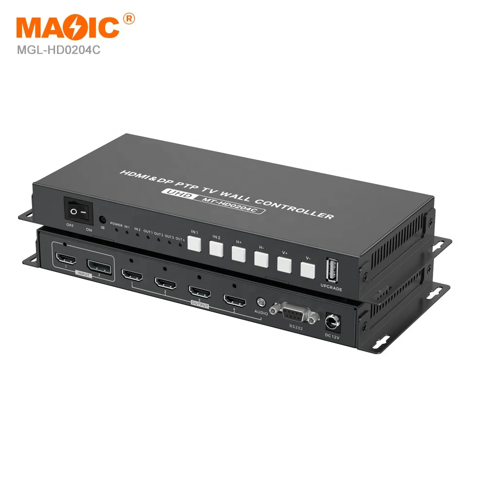 8K 30Hz HDMI Splitter HDMI DP PTP TV Wall Controller Splicer 2x4 Hdmi Video Wall Splicer พร้อม Ir สําหรับจอภาพ Multiviewer