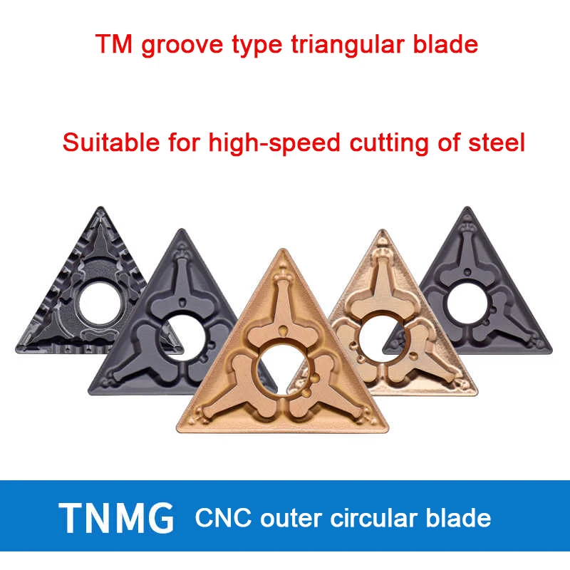 

CNC Lathe Blade TNMG160404/160408/160412-TM T9125/9025 For P[rocessing Steel Parts