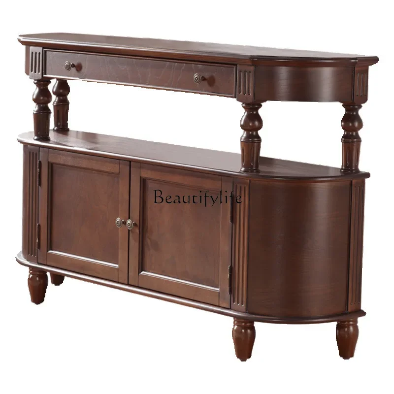

pg46American all-solid wood porch cabinet partition storage side wine cabinet European living room cabinet