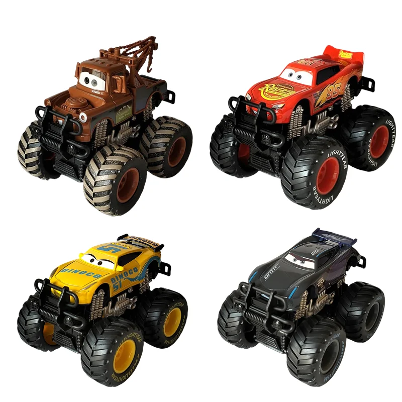 Disney Pixar Cars Mater Lightning McQueen Jackson Storm Big Wheel Offroad Vehicle Pullback Force Cars Model Toys Birthday Gifts