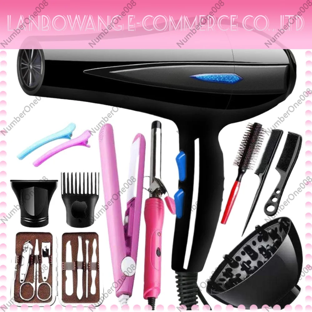 1000W Ionic Hair Dryer with Concentrator Nozzle Fast Drying EU Plug Portable Home Travel