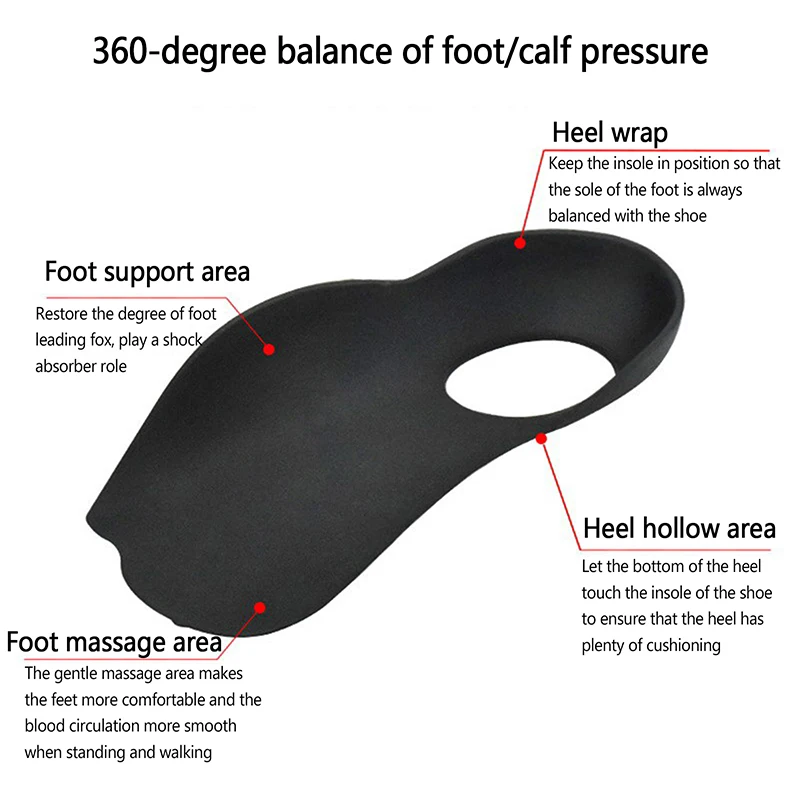 1 Pair Orthopedic Insoles Orthotics Flat Foot Health Sole Pad For Shoes Insert Arch Support Pad For Feet Care Insoles Unisex