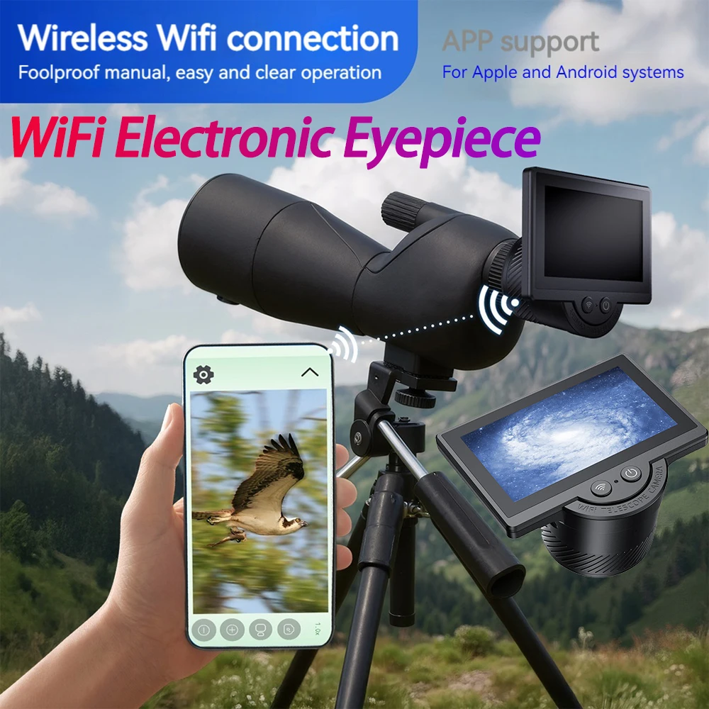 

WiFi Electronic Eyepiece 1080P Telescope Camera Eyepiece Digital Eyepiece Astronomical Telescope Accessories