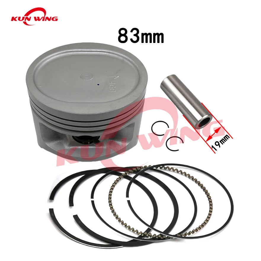 

83mm Bore Piston Kit Ring (Pin 19mm) for Yamaha YFM400 YFM 400 Big Bear 400 4GB-11638-00-00 Motorcycle Engine Parts