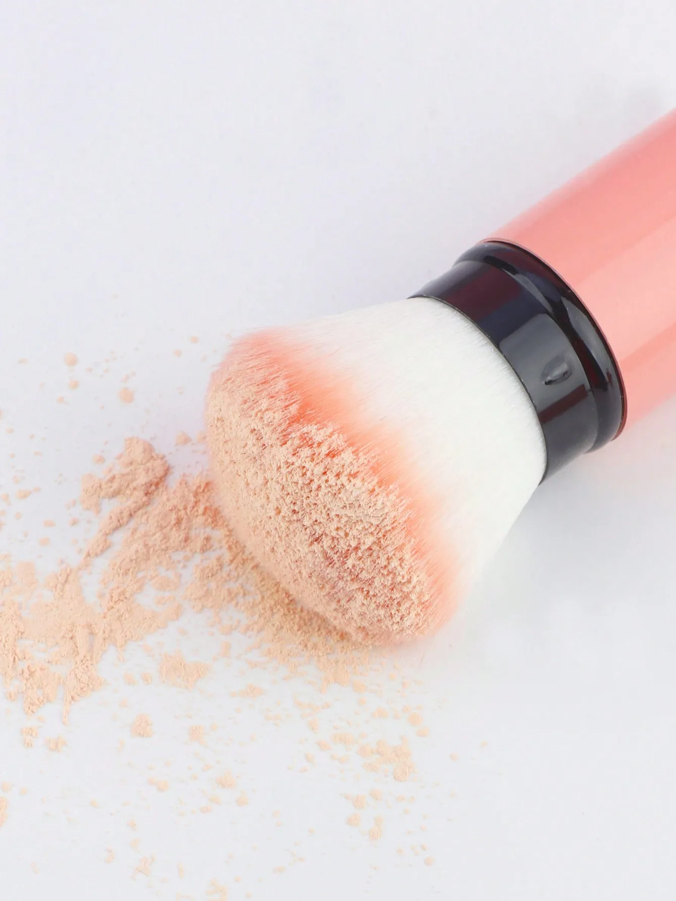 2-Piece Set: RANCAI Retractable Travel Makeup Brushes—Kabuki Foundation Brush, Blush Brush, Complete Makeup Brush Set