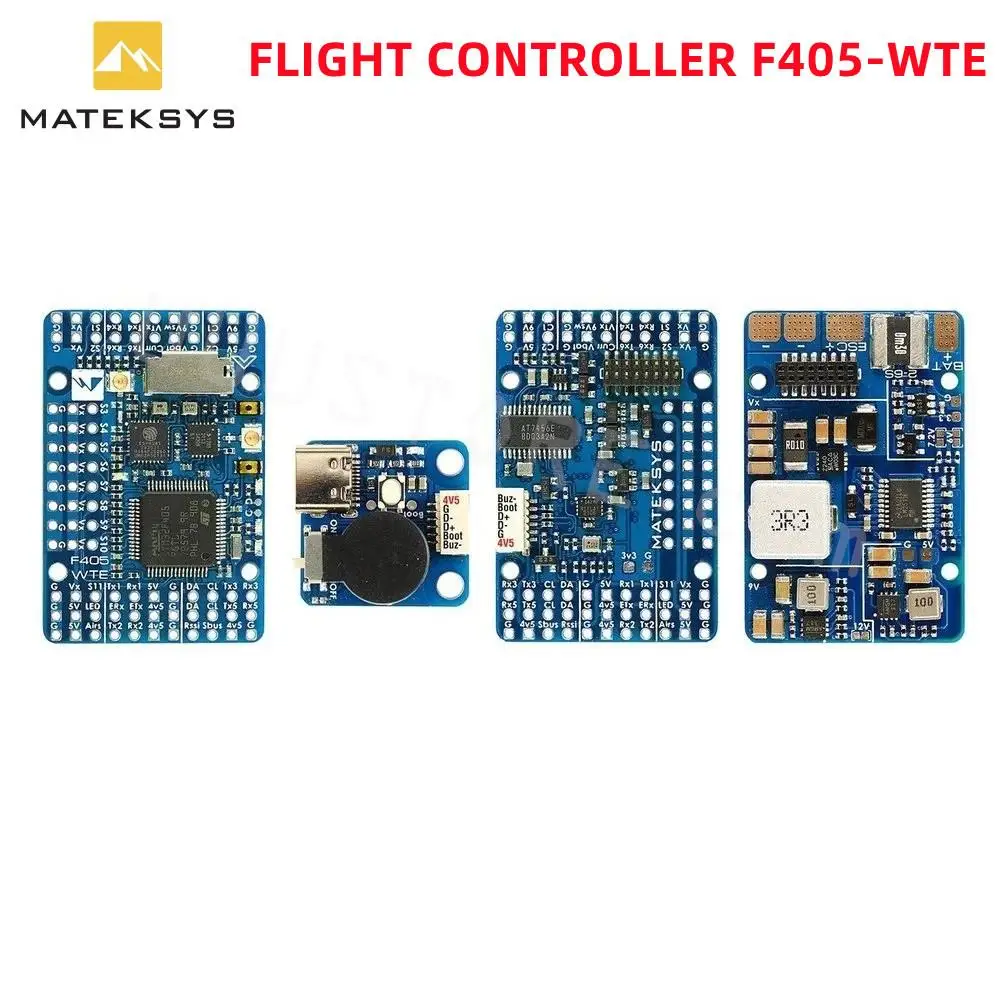 

MATEK F405-WTE FLIGHT CONTROLLER STM32F405RET6 ArduPilot / INAV Firmware Blackbox / Barometer / OSD / 9V 12V BEC For DJI HD VTX