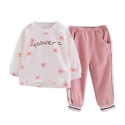 New Spring Autumn Baby Clothes Suit Children Girls T-Shirt Pants 2Pcs/Sets Kids Outfits Toddler Casual Costume Infant Tracksuits