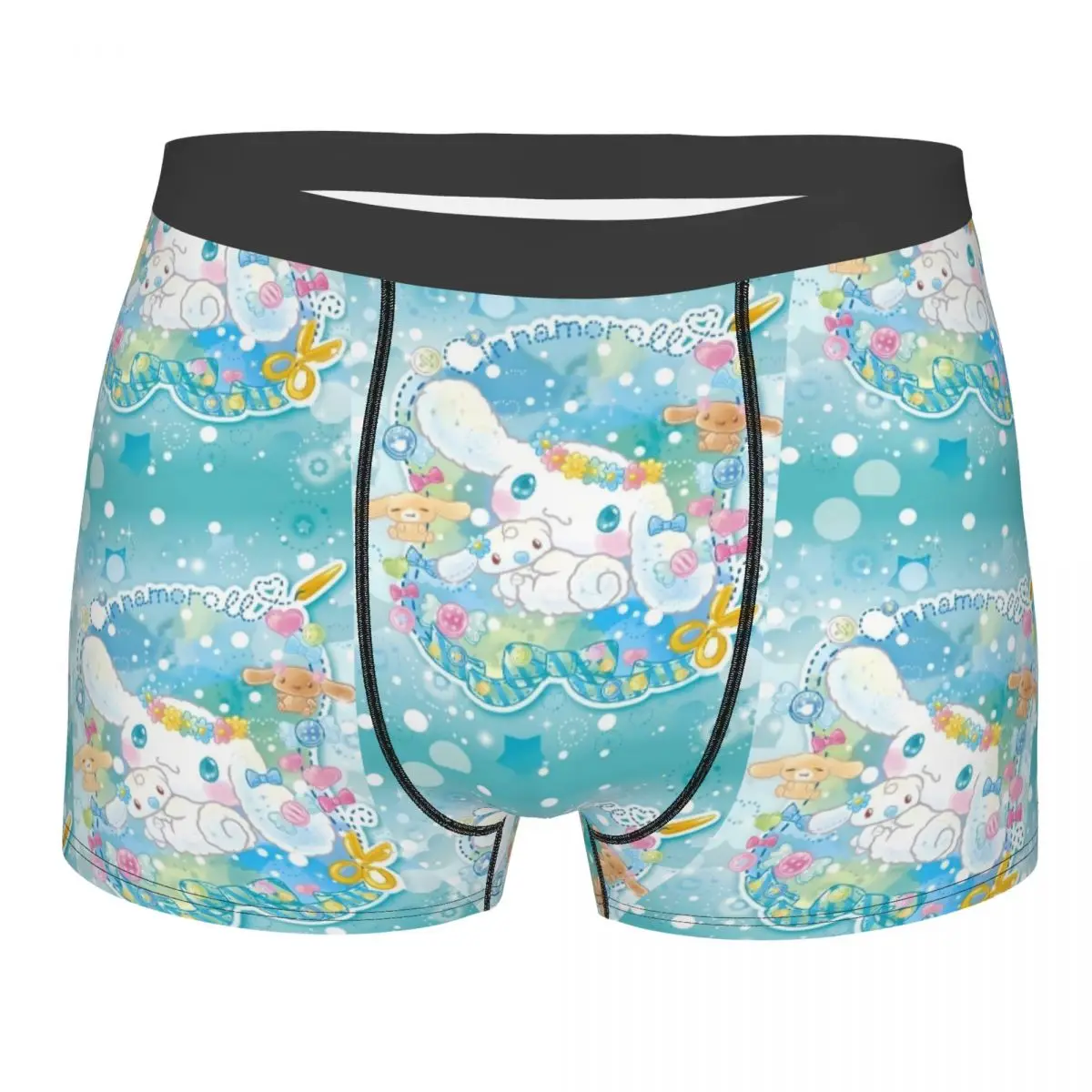 Custom Cinnamoroll Sanrio Cartoon Boxers Shorts Panties Male Underpants Breathable Yugui Dog Xina Cinnamon Dog Briefs Underwear