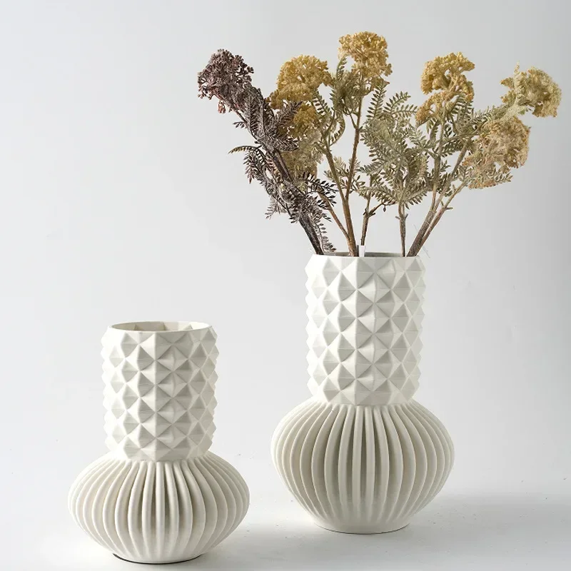 Morandi color ceramic vase home decoration ornament model room soft decoration flower dryer entrance handicraft
