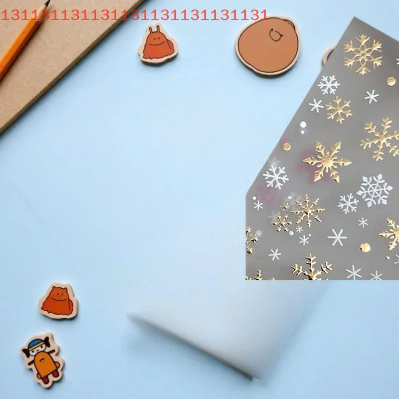 Calcomanías navideñas de dibujos animados brillantes para decoración de uñas, decoración de manicura DIY con copos de nieve dorados/plateados