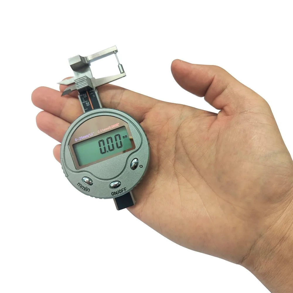 Mini Pocket Gemstone Measuring Gauge 0‑25mm 0.01mm With Pin Attachment for Jewelry Diamond Dimension Inspection Tool