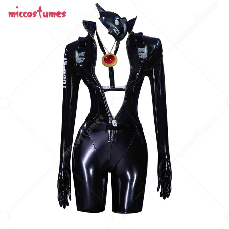 

CyMiccostumes женский костюм для косплея Nikke Quency, комбинезон с поясом-маской