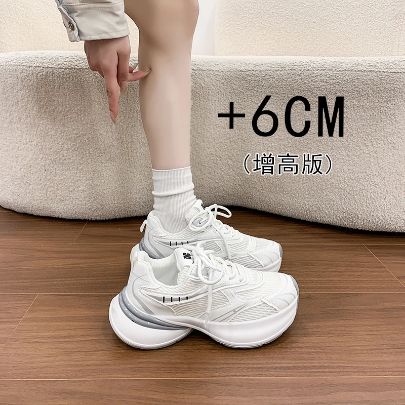 

2026 Spring New Fashion Versatile Thick Soles Platform Breathable Casual Sports Shoes for Women (Father Shoes)