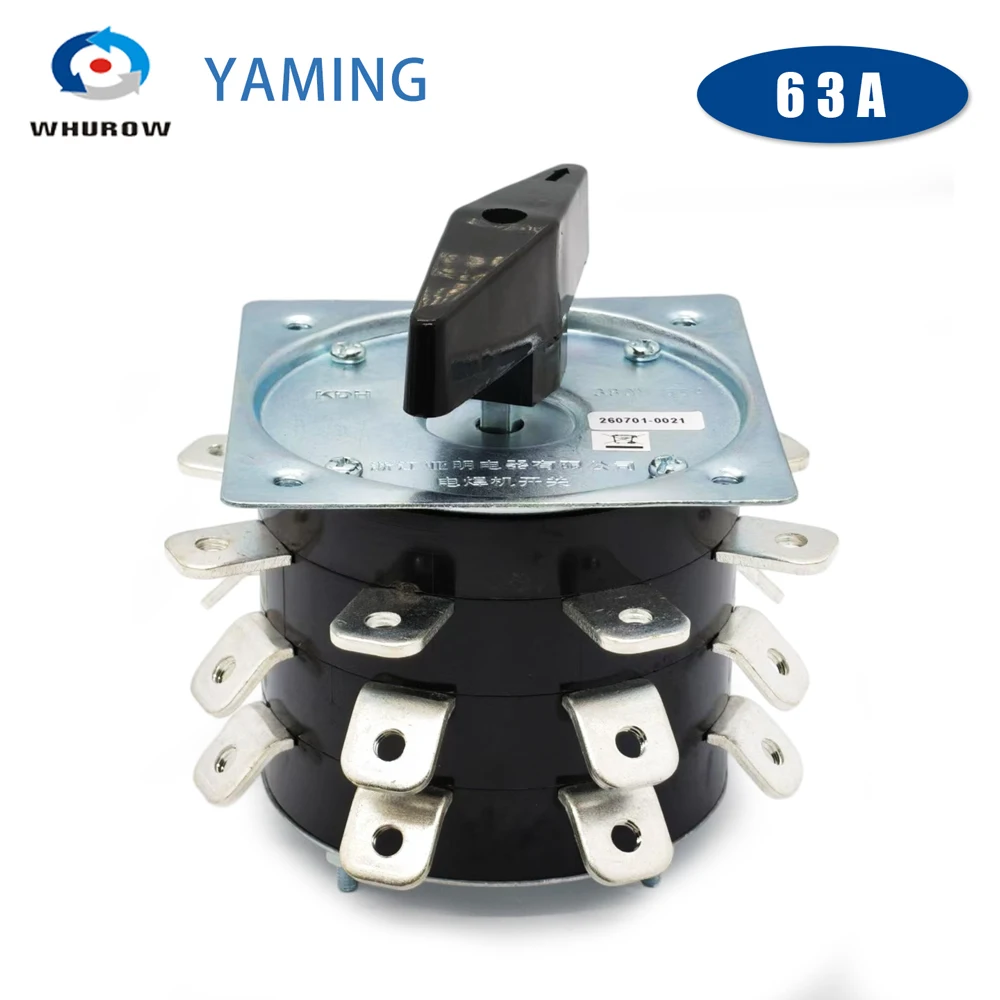 8-position 63A Triple Layer Copper Terminal KDH-63/3*8 Welder Transfer Welding Machine Conversion Rotary Switch