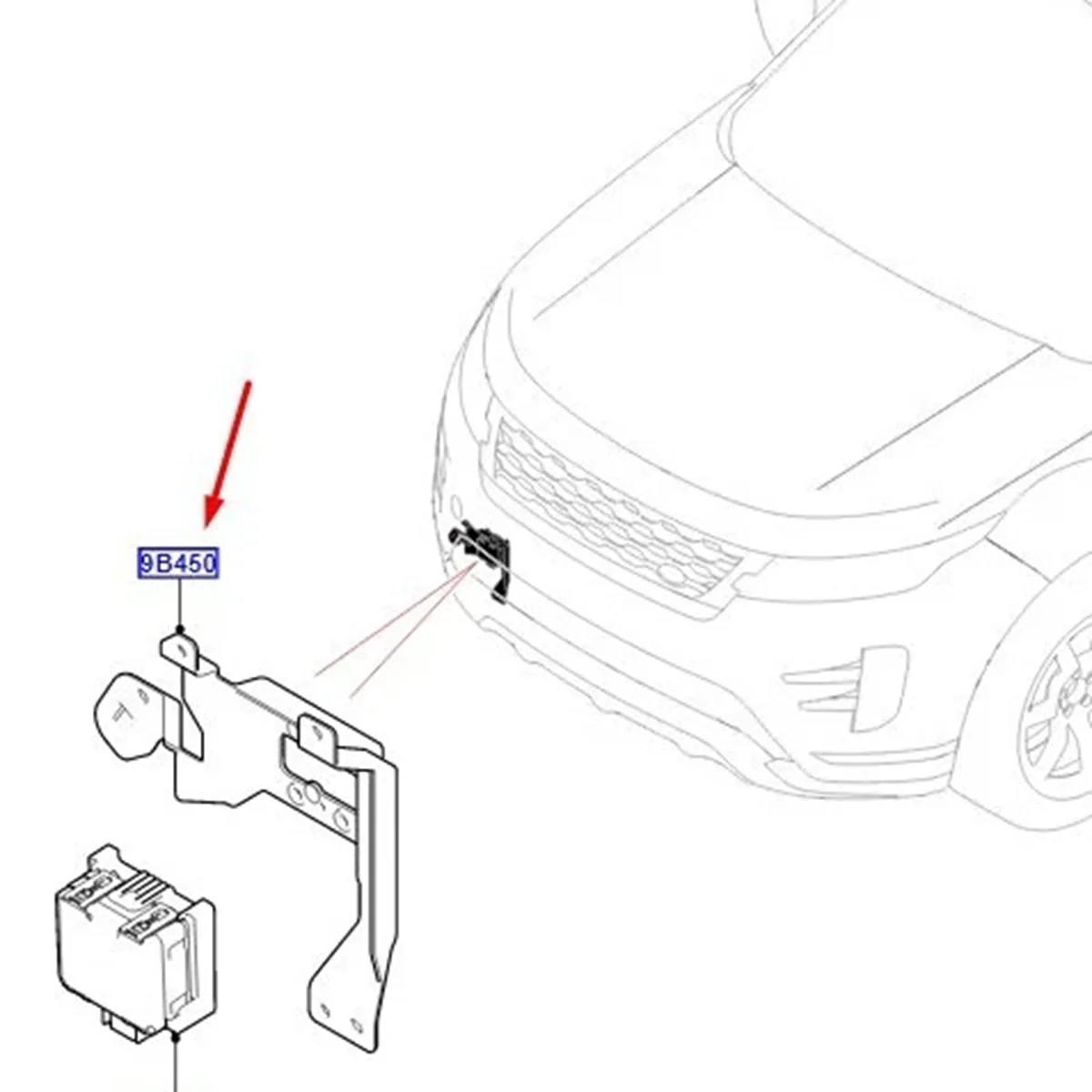 LR117777 LR117776 L-an-d R-ov-er Ra-ng-e Ro-v-er Evoque L551 Comfort Cruise Control Module Sensor Bracket