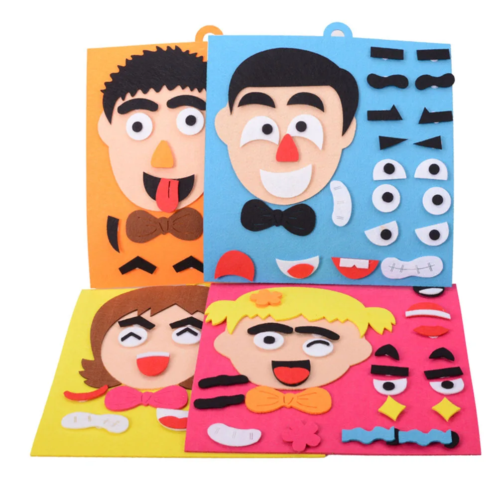 1 قطعة لغز الوجه وجوه قابلة للتغيير التعليمية التنمية المبكرة لغز مجموعة السماء الزرقاء التعلم التفاعل بين الوالدين والطفل