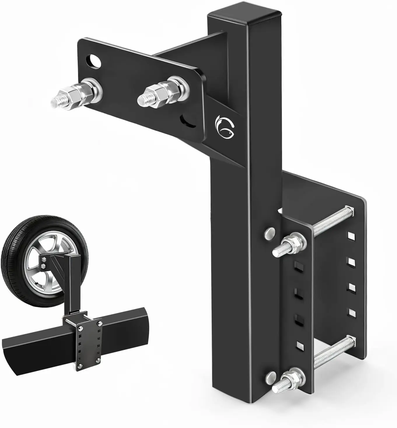 

Heavy Duty Folding Trailer Tire Carrier Mount for 4-6 Lug Wheels, Holds up to 150 Lbs