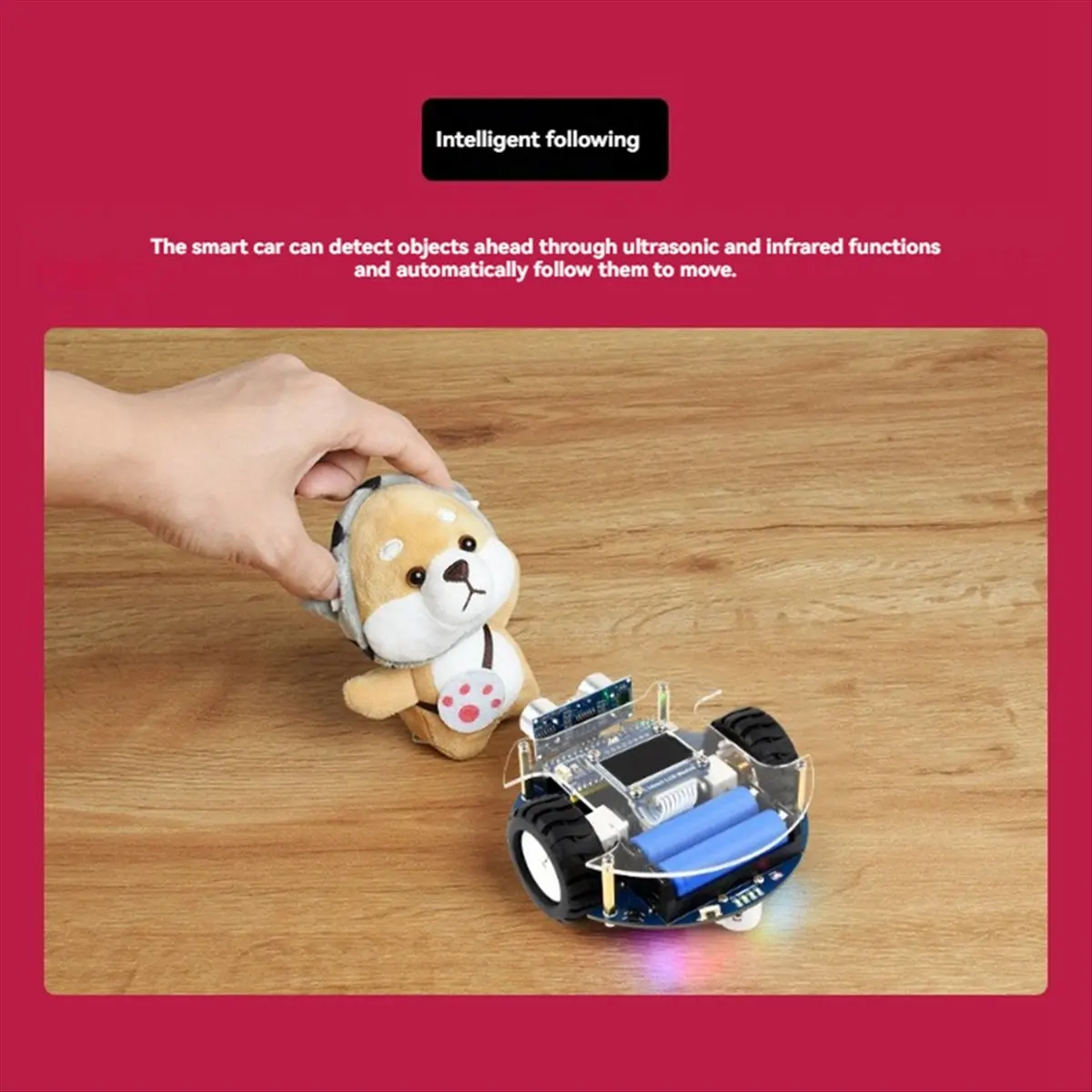 

(ABGQ) Smart PicoGo Car Robot RP2350-Plus Development Board with Obstacle Avoidance Module/Tracking Module/Bluetooth Module