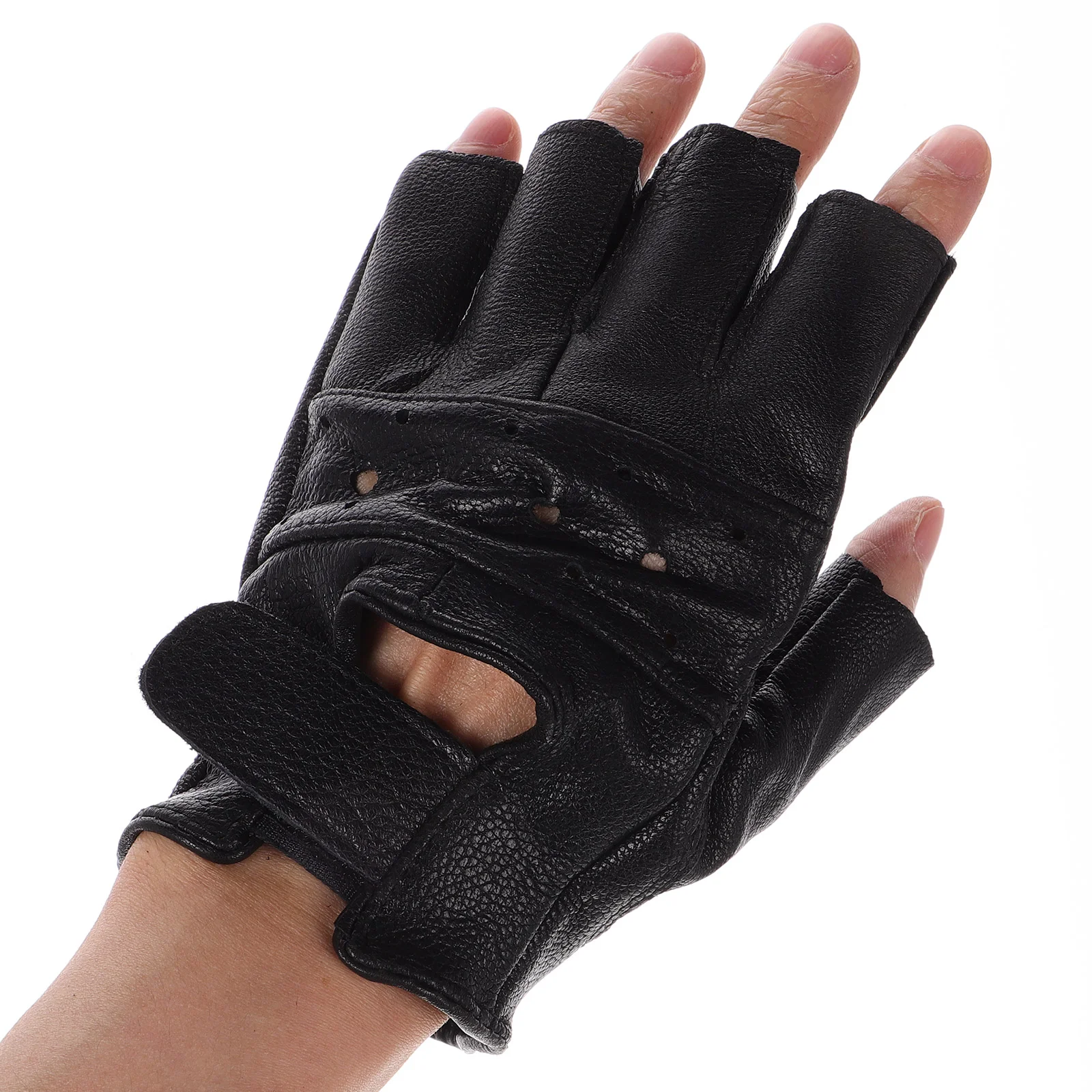 Guantes para motocicleta Fitness ejercicio antideslizante mujeres cómodo medio dedo