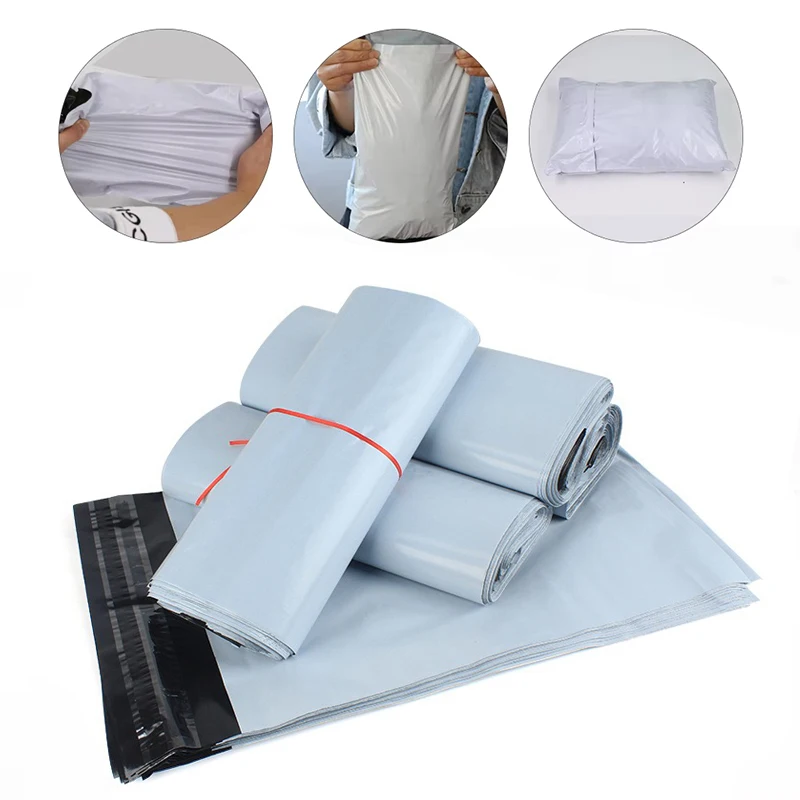 100Pcs Self Adhesive Courier Bag PE Plastic Express Envelope 15x25cm-35x45cm Waterproof Self Sealing Bag For Package Delivery