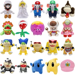 24 styles Mario Bros Luigi Bowser JR Jouets en peluche Matkey Kong Roy, chapeau de pêche princesse, Morton Toadette Ludultraviolet Cappy, poupées en peluche