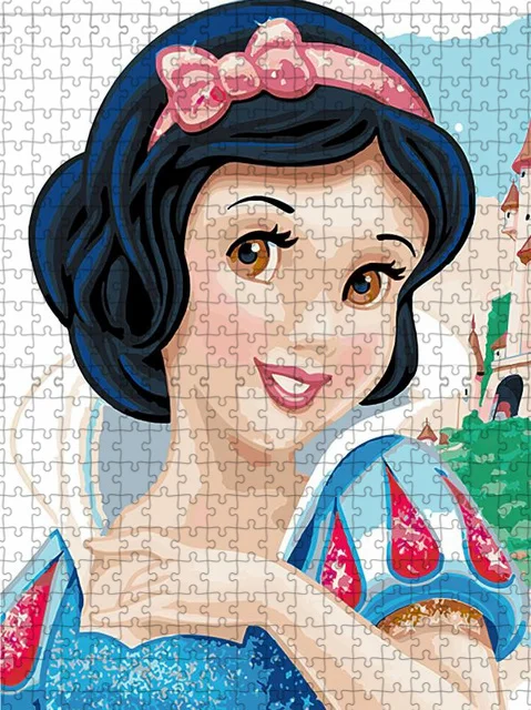 Snow White handmade puzzle Disney cartoon children's brain burning puzzle game decoration preferred holiday gift