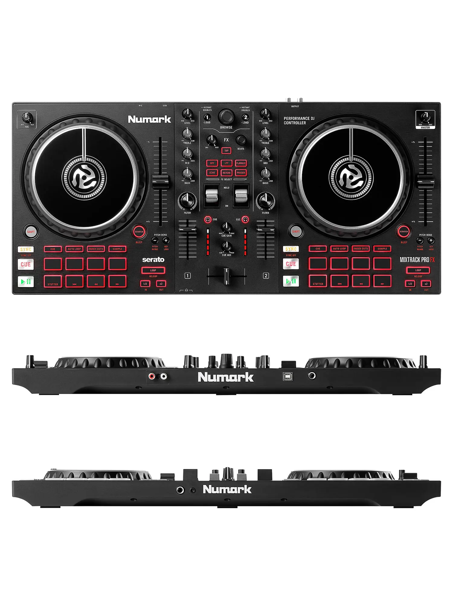 Digital effect of Numark mixer track pro/platinum FX DJ disc player controller