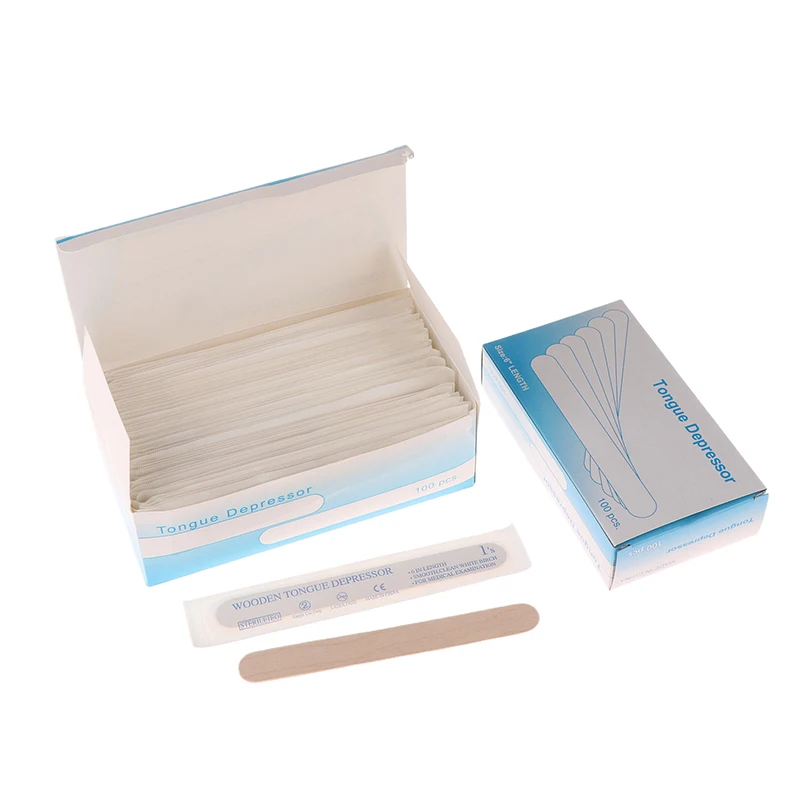 

1/10/100Pcs Disposable Wooden Tongue Depressor Tongue Muscle Training Depilation Spatula Wax Sticks Waxing Spatula Beauty Tool