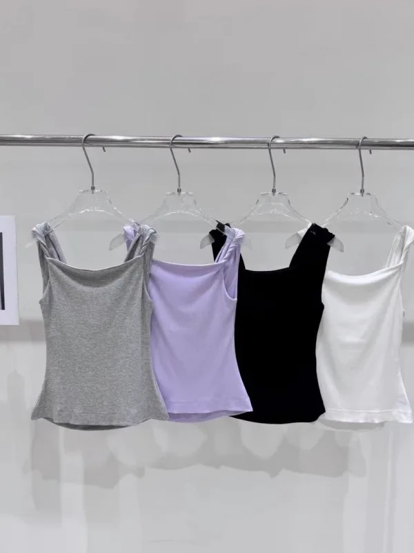 Slim Fit Strapless Vest Women's Style Versatile Gentle Atmosphere Sleeveless Top Fashionable Elegant Simple Design Spring 2026