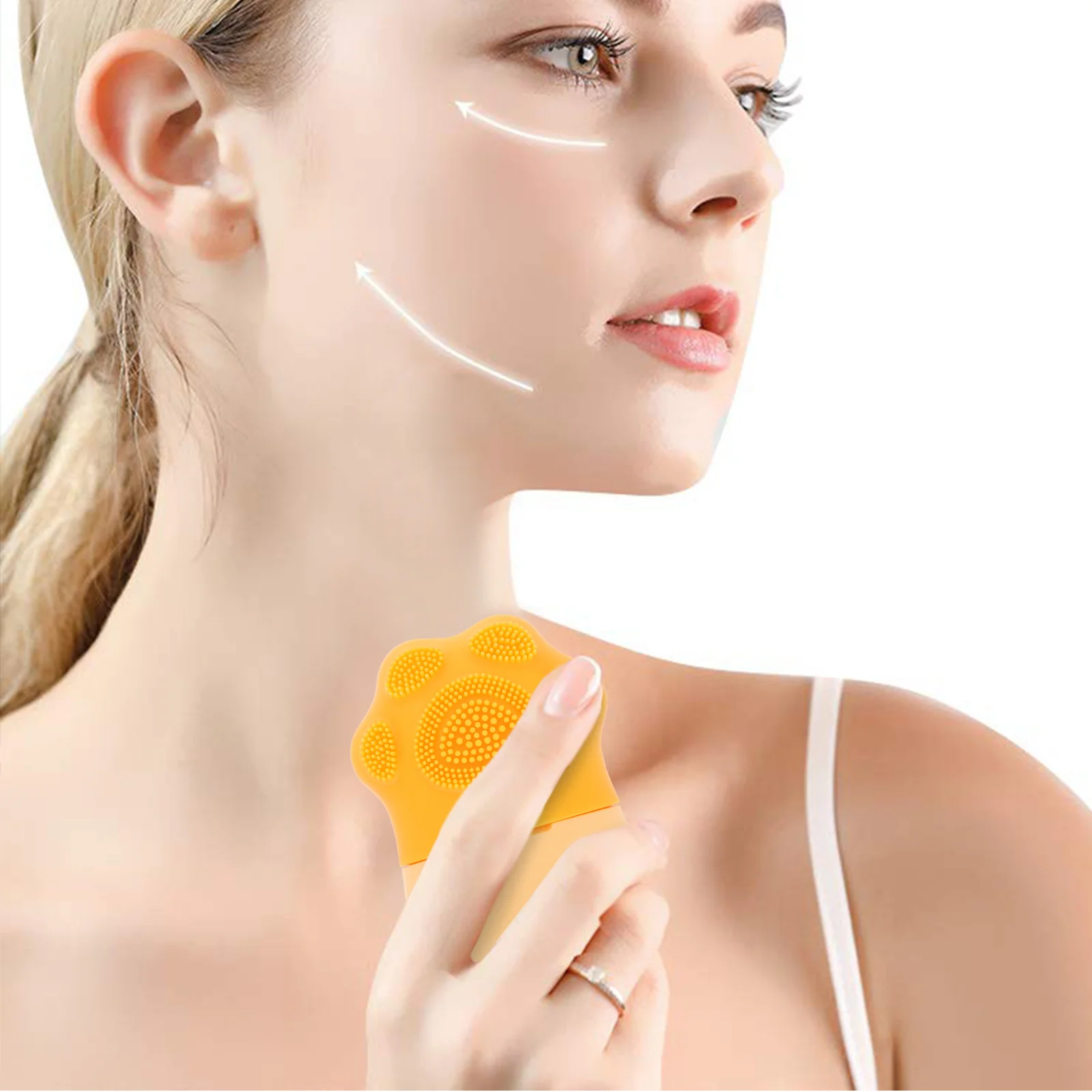 Molde de gelo facial reutilizável de silicone, ferramenta de cuidados com a pele, rolo de massagem facial, reduz o inchaço, sacos para os olhos, apertar