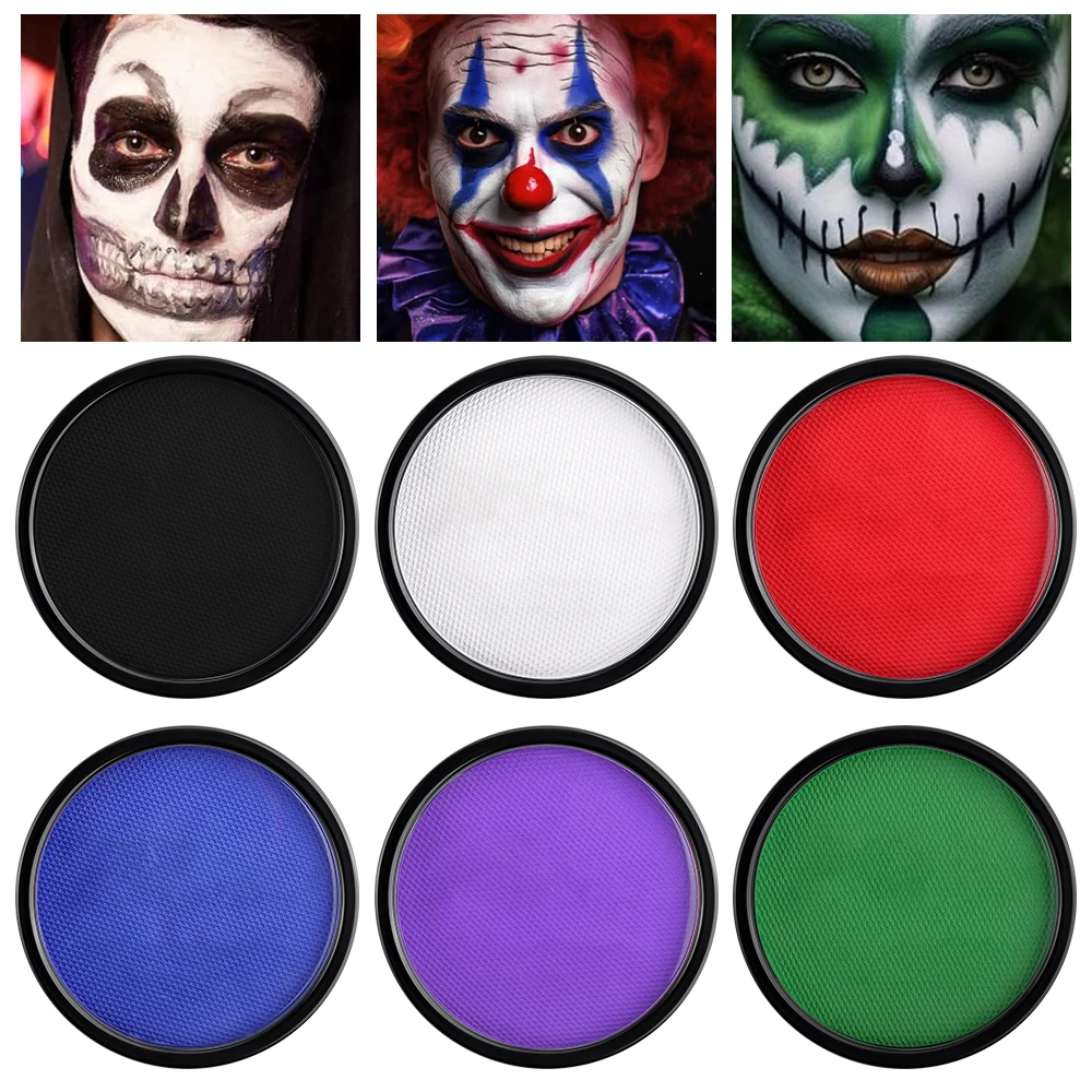 30G Monochrome Water Soluble Face Body Paint Vibrant DIY Makeup for Christmas Parties Long-Lasting Professional Quality Cosmetic