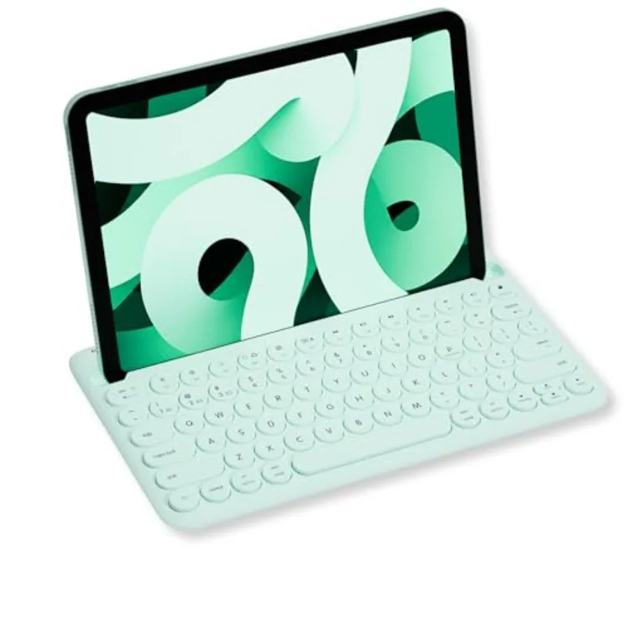 

Bluetooth Keyboard for Tablet Wireless Keyboard for iPad mini/Air/Mini iPhone Multi-Device Built-in Stand Rechargeable Easy to