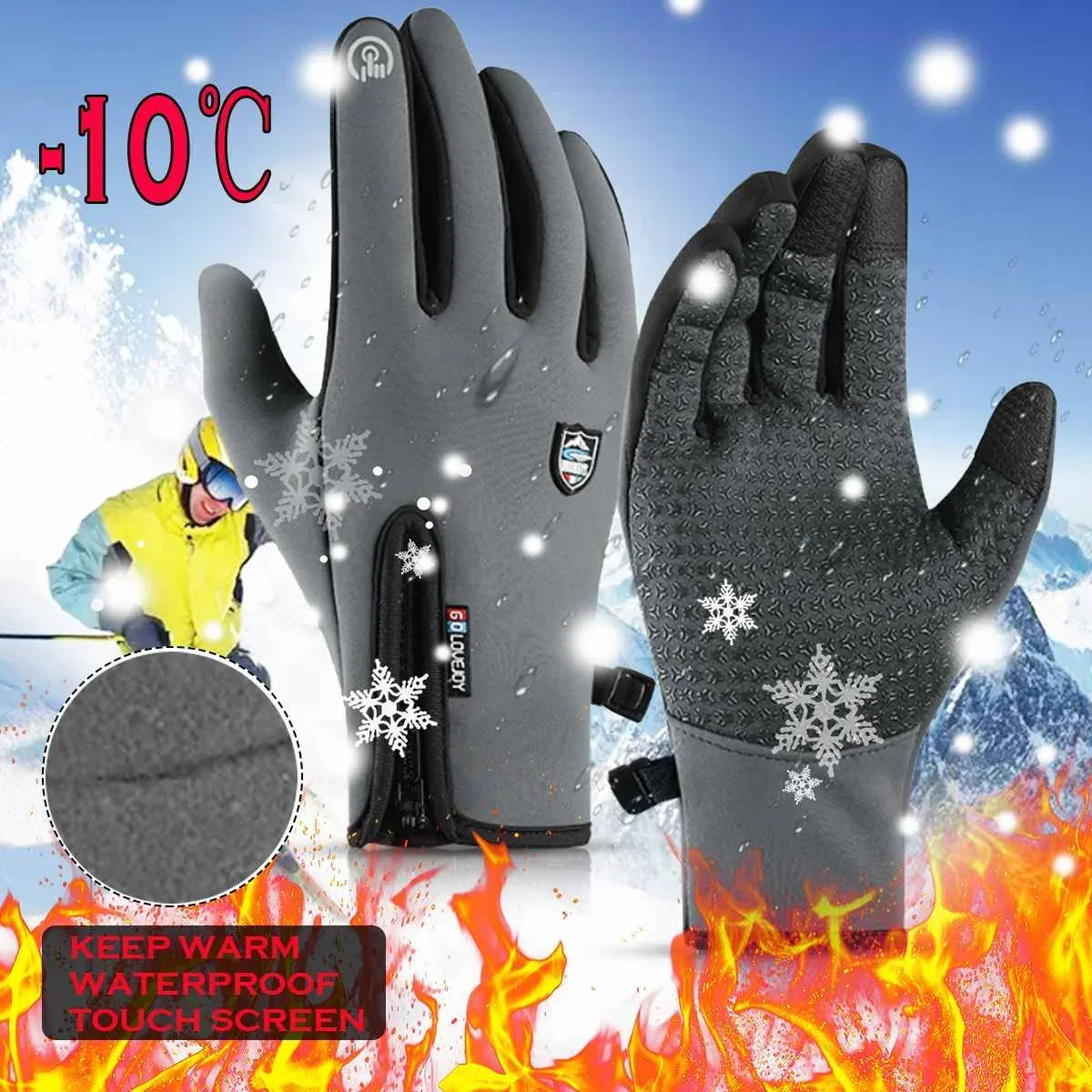 

Motorcycle Gloves Men Racing Moto Motorbike Motocross Riding Gloves Motorcycle Winter Warm Thermal Full Finger Guantes