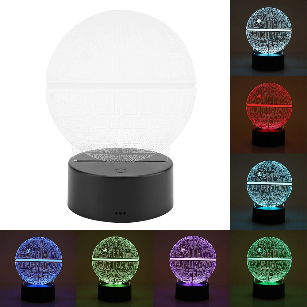 

ZK30 Night Light ABS Base Holder Planet Pattern Lamp Touch Switch (Black without Remote Control)