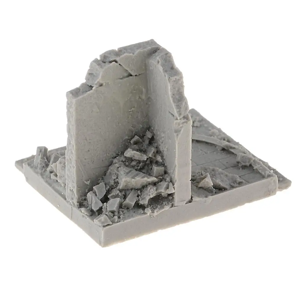 Kit de modelo de resina 1/35 ruinas urbanas para acessório de construção de cenário de jogo de guerra