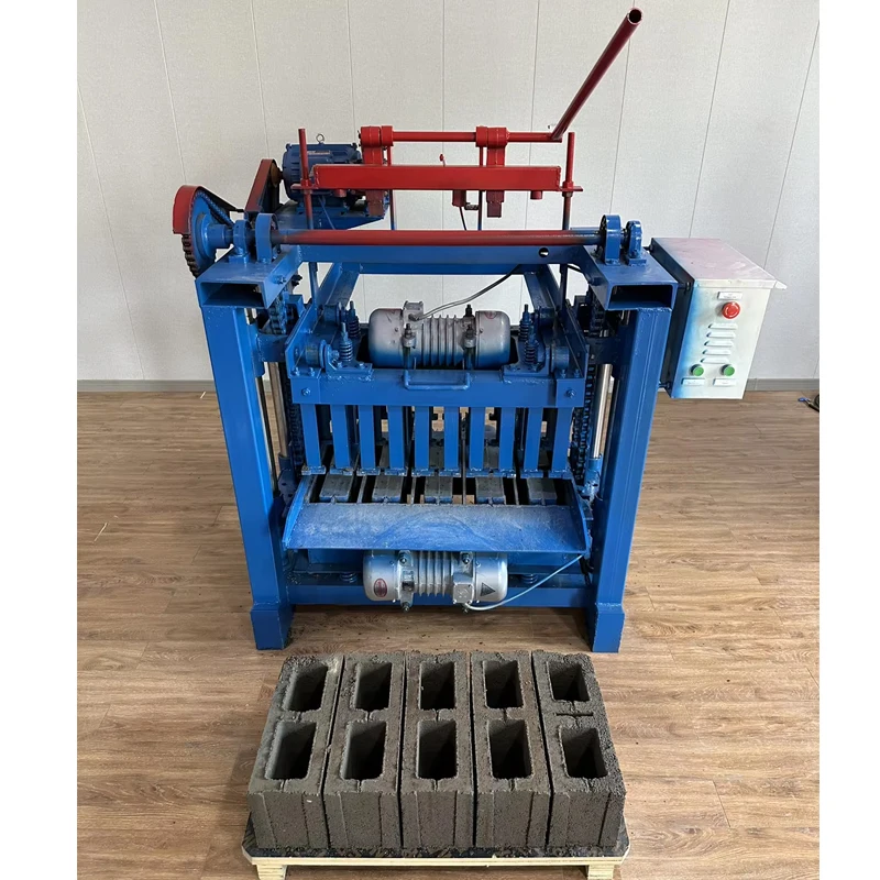 Semi-Automatic Diesel Block Making Machine, Portable Design for Producing Hollow and Solid Concrete Bricks on Construction Sites