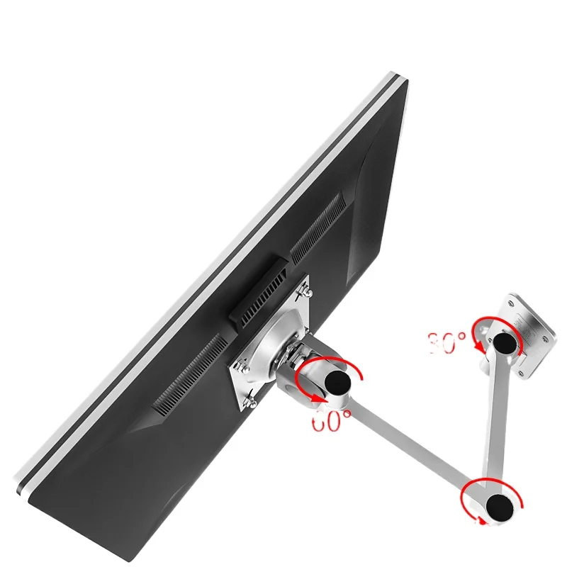 

14-32 inch monitor holder, wall mount, telescopic rotating desktop computer, wall-mounted screen, wall shelf.