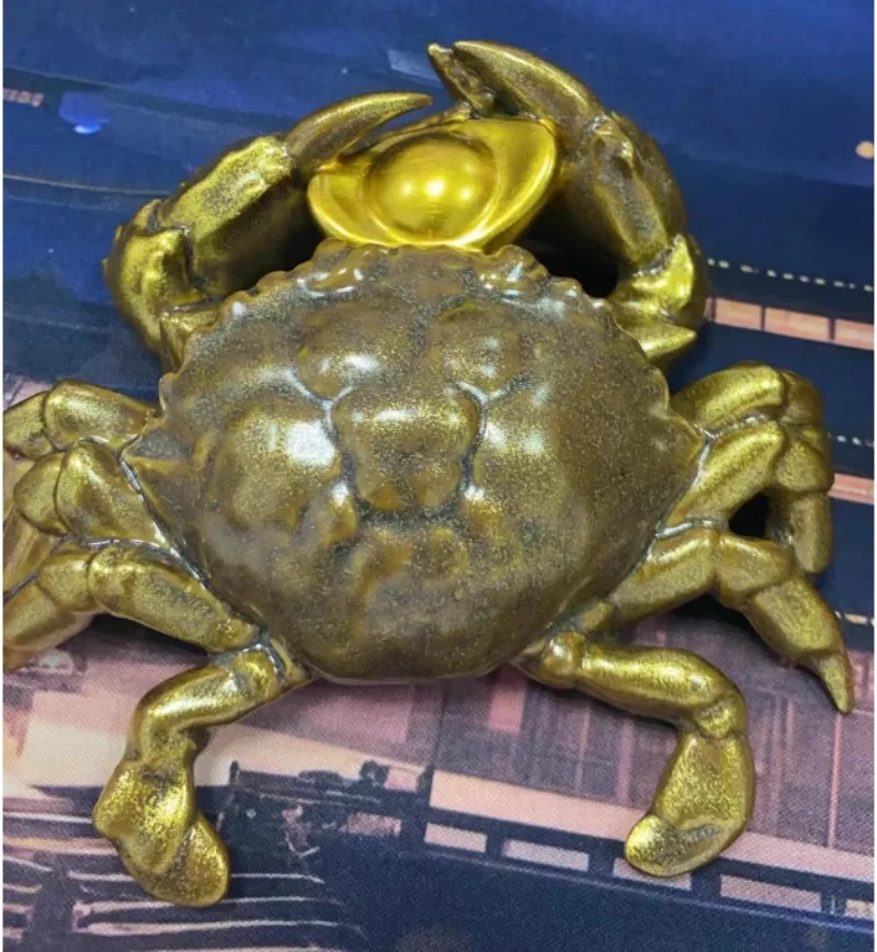 Chinese Tea Set Ceramic Crab Tea Pet Ornaments Handmade Play Creative Eight-way Rich Tea Tray Ornaments Figurine Tea Table