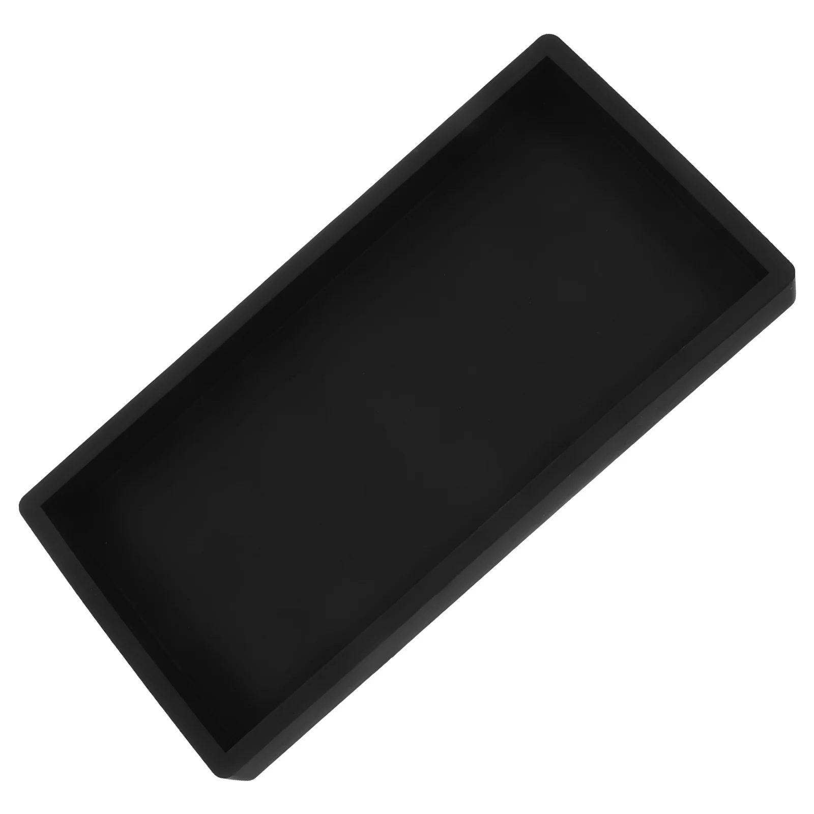 

Bathroom Storage Tray Silicone Vanity Organizer Black Countertop Decorative Marble Non Slip Drainage Pan For Shampoo Lotion