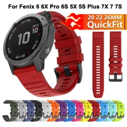 Bransoletka dla Garmin fenix 6X Pro 6 6S smartband z zegarkiem 20 22 26mm pasek QuickFit dla fenix 7X 7 7S 5X 5S Plus 5 945 935 3hr D2