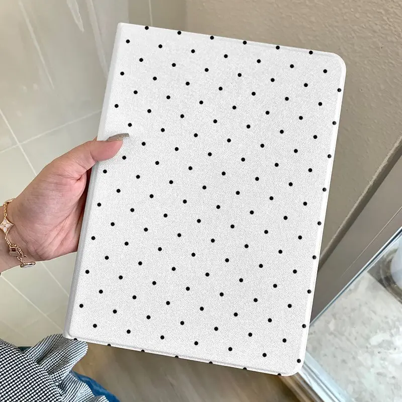 Simple Pure White Black Tablet Case For iPad 11th A16 10 9 8 7 6 5 Th Pro 13 11 M5 M4 M3 M2 Air 3 2 1 Mini 7 6 5 4 Fashion Cover