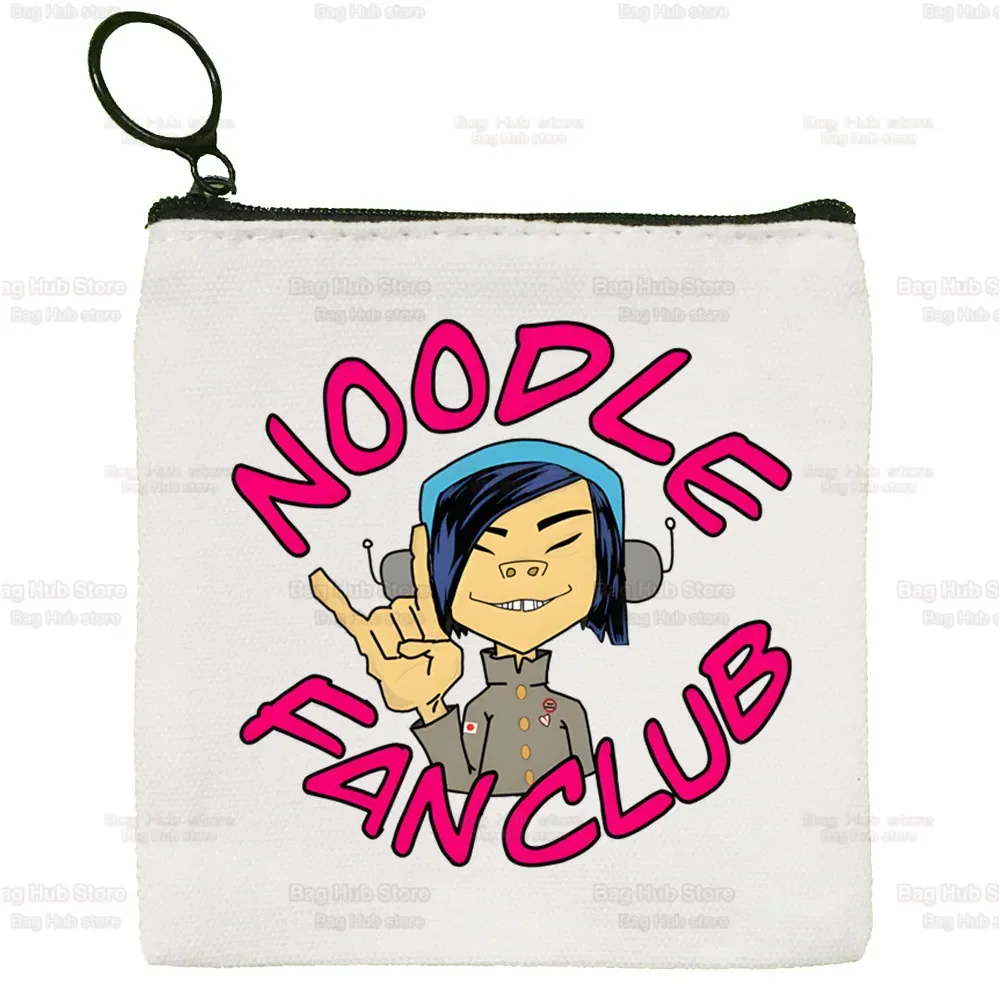 Gorillaz PUNK ROCK Cartoon Canvas Coin Purse Storage Pouch ChakaKhan Noodle Canvas Bag Coin Bag Key Coin Purse