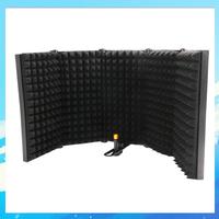 HZM&C Adjustable 5 Panel Microphone Isolation Shield Foldable Studio Recording Mic Filter Mic Sponge Soundproof Shield-[A49T]